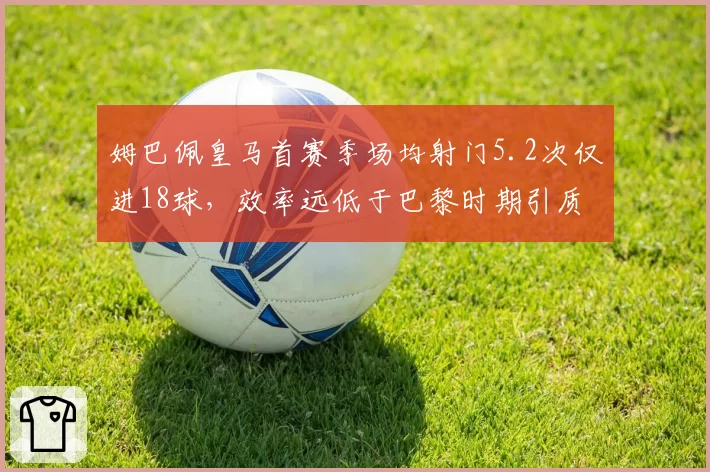 姆巴佩皇马首赛季场均射门5.2次仅进18球，效率远低于巴黎时期引质疑